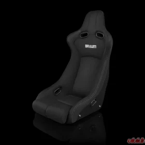 Braum Racing Venom-R Series Fixed Back Bucket Seat (Each) - Black Cloth|Carbon Fiber - Image 1