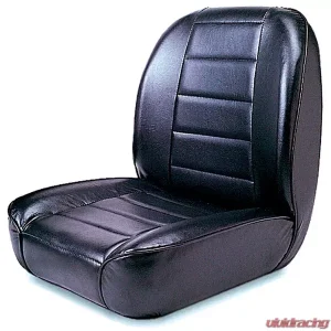 Rugged Ridge Seat, Low-Back, Front, No-Recline, Black; 55-86 Jeep CJ Jeep - Image 1