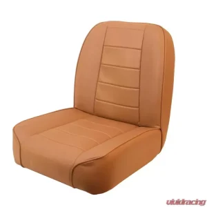 Rugged Ridge Seat, Low-Back, Front, No-Recline, Tan; 55-86 Jeep CJ Jeep - Image 1