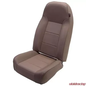 Rugged Ridge Seat, High-Back, Front, No-Recline, Tan; 76-02 Jeep CJ/Wrangler YJ/TJ Jeep - Image 1
