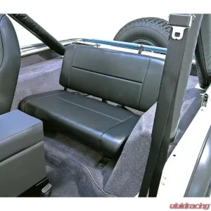Rugged Ridge Seat, Rear, Fixed, Black; 55-95 Jeep CJ/Wrangler YJ Jeep - Image 1