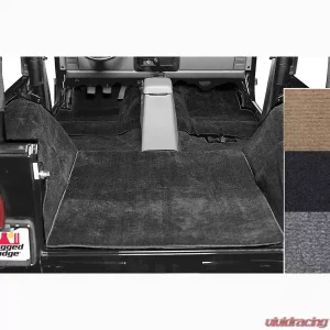 Rugged Ridge Deluxe Carpet Kit, Black; 76-95 Jeep CJ/Wrangler YJ Jeep - Image 1