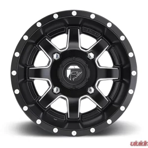 FUEL UTV D538 Maverick Black & Milled 1-Piece Cast Wheel 16x7 4x110 13mm - Image 1