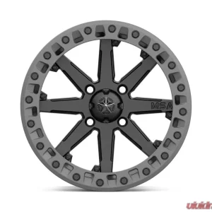 MSA Offroad M31 LOK2 Wheel 14x7 4x4x137 +0mm Satin Black Matte Gray Ring - Image 3