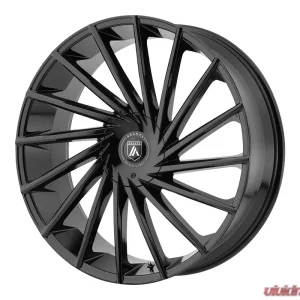 Asanti Black ABL-18 Matar Wheel 28x10 Blank +15mm Gloss Black - Image 1
