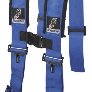 DragonFire H-Style 4-Point 3 Inch Harness Blue - Image 1