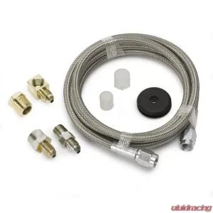 AutoMeter LINE; BRAIDED STAINLESS STEEL; #3 DIA.; 6FT. LENGTH;-3AN AND 1/8in. NPTF FITTING - Image 1