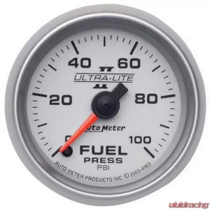 AutoMeter GAUGE; FUEL PRESSURE; 2 1/16in.; 100PSI; DIGITAL STEPPER MOTOR; ULTRA-LITE II - Image 1