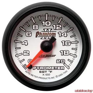 AutoMeter GAUGE; PYROMETER (EGT); 2 1/16in.; 2000deg.F; DIGITAL STEPPER MOTOR; PHANTOM II - Image 2