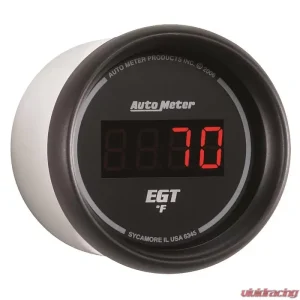 AutoMeter GAUGE; PYROMETER (EGT); 2 1/16in.; 1600deg.F; DIGITAL; BLACK DIAL W/RED LED - Image 3