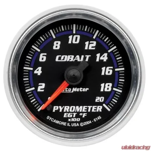 AutoMeter GAUGE; PYROMETER (EGT); 2 1/16in.; 2000deg.F; DIGITAL STEPPER MOTOR; COBALT - Image 1