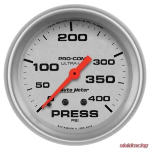 AutoMeter GAUGE; PRESSURE; 2 5/8in.; 400PSI; MECHANICAL; ULTRA-LITE - Image 1