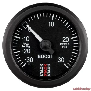 AutoMeter Gauge Boost Mech 52mm Blk 30inHg-30psi - Image 1