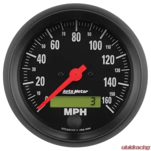 AutoMeter GAUGE; SPEEDO; 3 3/8in.; 160MPH; ELEC. PROGRAM W/LCD ODO; Z-SERIES - Image 1