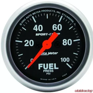 AutoMeter GAUGE; FUEL PRESSURE; 2 1/16in.; 100PSI; DIGITAL STEPPER MOTOR; SPORT-COMP - Image 1