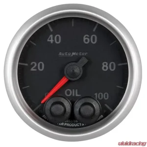 AutoMeter GAUGE; OIL PRESS; 2 1/16in.; 100PSI; STEPPER MOTOR W/PEAK/WARN; ELITE - Image 1