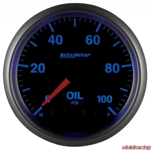 AutoMeter GAUGE; OIL PRESS; 2 1/16in.; 100PSI; STEPPER MOTOR W/PEAK/WARN; ELITE - Image 2
