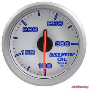 AutoMeter 2-1/16in. OIL TEMP; 100-300`F; AIRDRIVE; SILVER - Image 1