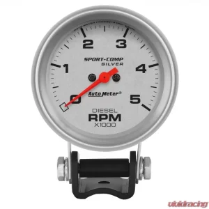 AutoMeter GAUGE; TACHOMETER (DIESEL); 2 5/8in.; 5K RPM; PEDESTAL; ULTRA-LITE - Image 1