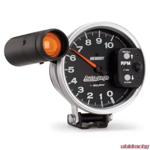 AutoMeter GAUGE; TACH; 5in.; 10K RPM; PEDESTAL W/EXT. SHIFT-LITE/MEM; BLACK; AUTO GAGE - Image 3