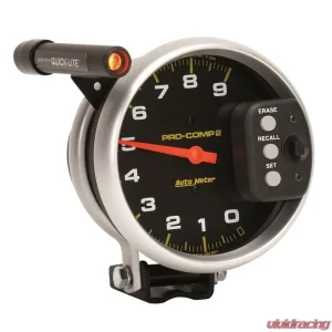 AutoMeter GAUGE; TACH; 5in.; 9K RPM; PEDESTAL W/QUICK LITE/PEAK MEMORY; PRO-COMP - Image 4