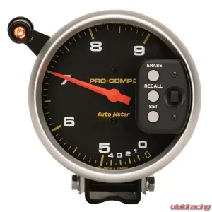 AutoMeter GAUGE; TACH; 5in.; 9K RPM; PEDESTAL DUAL RANGE W/QUICK LITE/PEAK MEM; PRO-COMP - Image 1