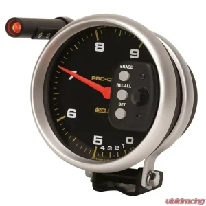 AutoMeter GAUGE; TACH; 5in.; 9K RPM; PEDESTAL DUAL RANGE W/QUICK LITE/PEAK MEM; PRO-COMP - Image 3