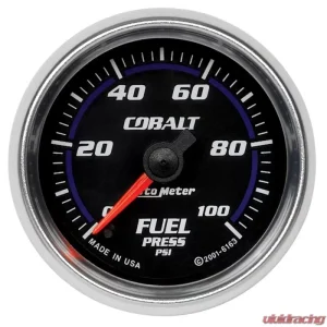 AutoMeter GAUGE; FUEL PRESSURE; 2 1/16in.; 100PSI; DIGITAL STEPPER MOTOR; COBALT - Image 1