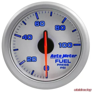 AutoMeter 2-1/16in. FUEL PRESS; 0-100 PSI; AIRDRIVE; SILVER - Image 1