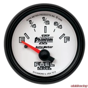 AutoMeter GAUGE; FUEL LEVEL; 2 1/16in.; 0OE TO 90OF; ELEC; PHANTOM II - Image 1