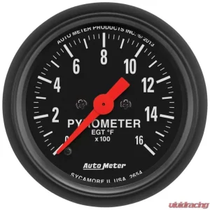 AutoMeter GAUGE; PYROMETER (EGT); 2 1/16in.; 1600deg.F; DIGITAL STEPPER MOTOR; Z-SERIES - Image 1
