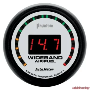AutoMeter GAUGE; AIR/FUEL RATIO-WIDEBAND; STREET; 2 1/16in.; 10:1-17:1; DIGITAL; PHANTOM - Image 1