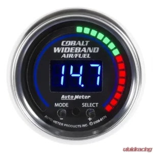AutoMeter GAUGE; AIR/FUEL RATIO-PRO PLUS; 2 1/16in.; 10:1-20:1; DIGITAL W/PK/WRN; COBALT - Image 1