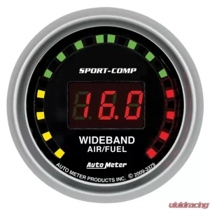 AutoMeter GAUGE; AIR/FUEL RATIO-WIDEBAND; STREET; 2 1/16in.; 10:1-17:1; DIGITAL; SPORT-COM - Image 1