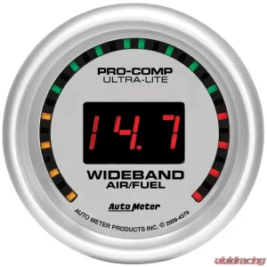 AutoMeter GAUGE; AIR/FUEL RATIO-WIDEBAND; STREET; 2 1/16in.; 10:1-17:1; DIGITAL; ULTRA-LIT - Image 1