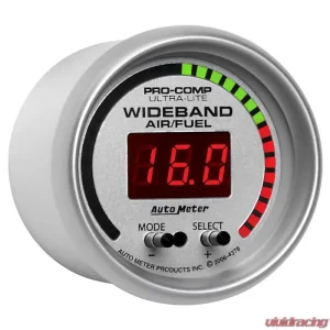 AutoMeter GAUGE; AIR/FUEL RATIO-PRO; 2 1/16in.; 10:1-20:1; DIGITAL W/PEAK/WRN; ULTRA-LITE - Image 3