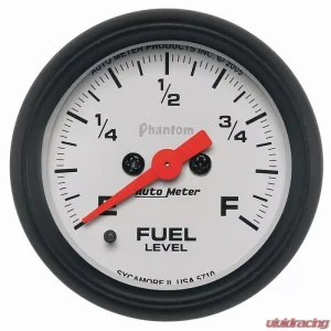 AutoMeter GAUGE; FUEL LEVEL; 2 1/16in.; 0-280O PROGRAMMABLE; PHANTOM - Image 1