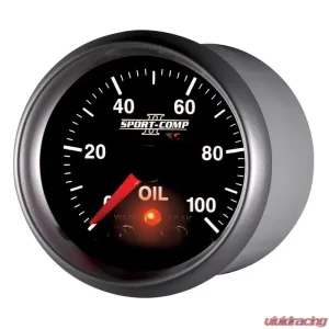 AutoMeter GAUGE; OIL PRESS; 2 1/16in.; 100PSI; DIGITAL STPR MTR W/PK/WRN; SPORT-COMP II - Image 3