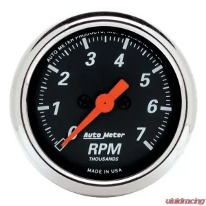 AutoMeter GAUGE; TACHOMETER; 2 1/16in.; 7K RPM; IN-DASH; DESIGNER BLACK - Image 1