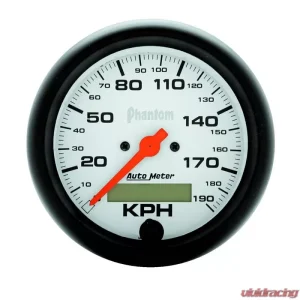 AutoMeter GAUGE; SPEEDO; 3 3/8in.; 120MPH; ELEC. PROGRAM W/LCD ODO; PHANTOM - Image 2