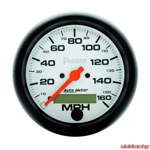 AutoMeter GAUGE; SPEEDO; 3 3/8in.; 160MPH; ELEC. PROGRAM W/LCD ODO; PHANTOM - Image 1