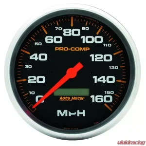 AutoMeter GAUGE; SPEEDO; 5in.; 160MPH; ELEC. PROGRAM W/LCD ODO; PRO-COMP - Image 1