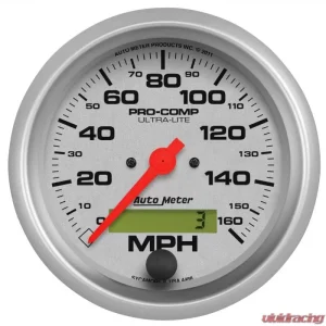 AutoMeter GAUGE; SPEEDO; 3 3/8in.; 160MPH; ELEC. PROGRAM W/LCD ODO; ULTRA-LITE - Image 1
