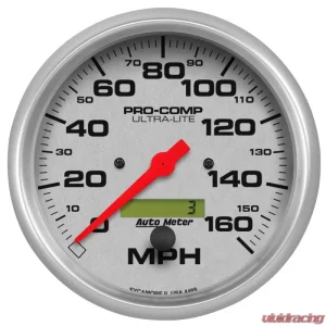 AutoMeter GAUGE; SPEEDO; 5in.; 160MPH; ELEC. PROGRAM W/LCD ODO; ULTRA-LITE - Image 1