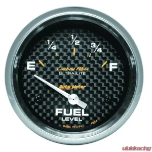 AutoMeter GAUGE; FUEL LEVEL; 2 5/8in.; 0OE TO 90OF; ELEC; CARBON FIBER - Image 1