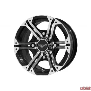 SuperATV Machined Black H-Series 14" Bandit Wheels 4/156-12 Polaris UTV - Image 1