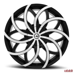 Azara 504 Wheel 28x9.5 5x115|5x120 15mm Gloss Black Machined - Image 1