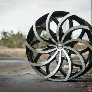 Azara 504 Wheel 28x9.5 5x115|5x120 15mm Gloss Black Machined - Image 5