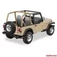 Bestop Black Denim Fabric Door Skins Jeep Wrangler 1988-1995 - Image 1