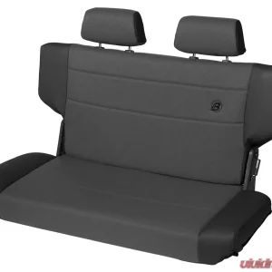 Bestop Fabric Black Denim Trailmax II Fold-N-Tumble Rear Bench Seat Jeep Wrangler TJ 1997-2006 - Image 1